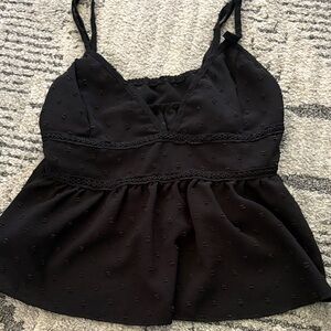 SHEIN Black Textured Camisole Top
